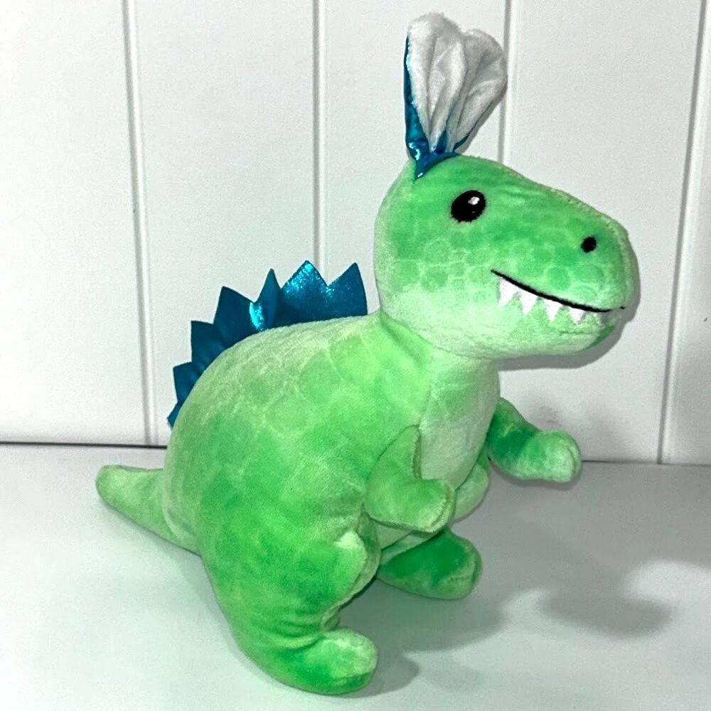 Walmart Easter Dinosaur Plush with Bunny Ears 10" Soft Green Dino Stuffed Animal